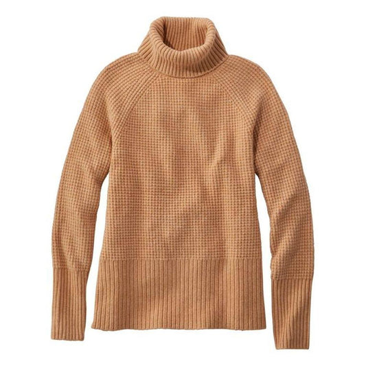 L.L.Bean Women's SuperSoft Waffle Turtleneck Sweater-Women's - Clothing - Tops-L.L.Bean-Appalachian Outfitters