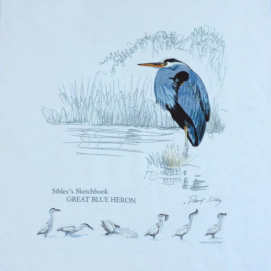 Liberty Graphics David Sibley's Great Blue Heron Short Sleeve T-Unisex - Clothing - Tops-Liberty Graphics-Appalachian Outfitters