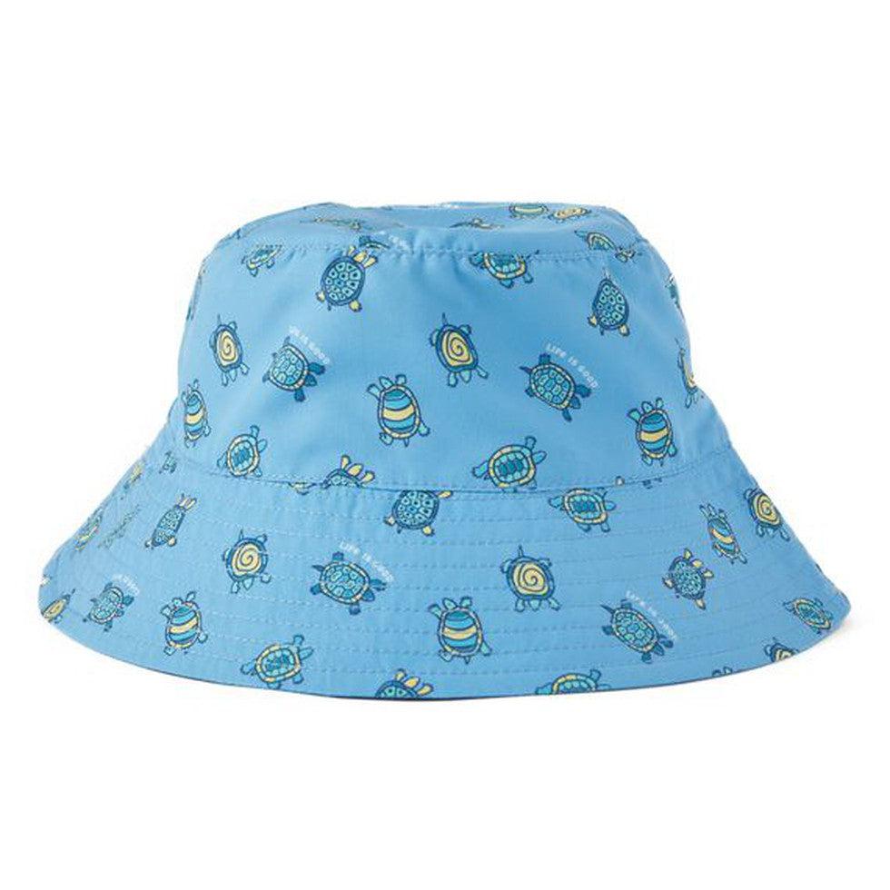 Life is Good Kids Peace Turtle Pattern Made in the Shade Bucket Hat-Accessories - Hats - Kids-Life is Good-18M/3Y-Appalachian Outfitters