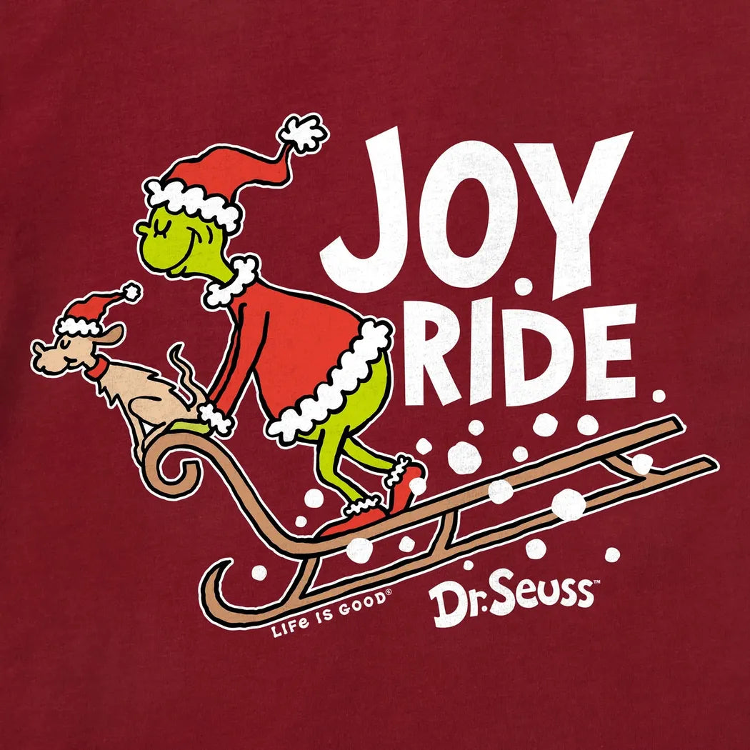 Life is Good Men's Joy Ride Grinch Long Sleeve Crusher Tee-Men's - Clothing - Tops-Life is Good-Appalachian Outfitters