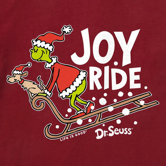 Life is Good Men's Joy Ride Grinch Long Sleeve Crusher Tee-Men's - Clothing - Tops-Life is Good-Appalachian Outfitters
