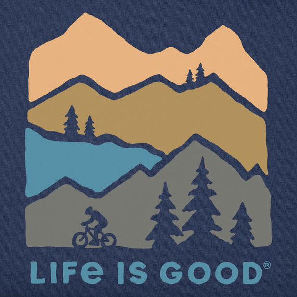Men's Mountain Bike Landscape Silhouette Crusher-LiTE Tee-Men's - Clothing - Tops-Life is Good-Darkest Blue-L-Appalachian Outfitters