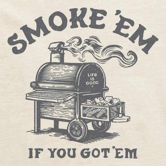 Life is Good Men's Smoke 'em Short Sleeve Tee-Men's - Clothing - Tops-Life is Good-Appalachian Outfitters