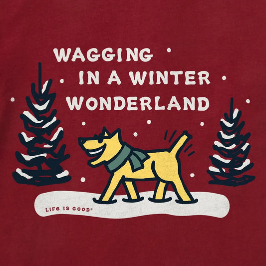 Life is Good Men's Wagging Wonderland Rocket Long Sleeve Crusher Tee-Men's - Clothing - Tops-Life is Good-Appalachian Outfitters