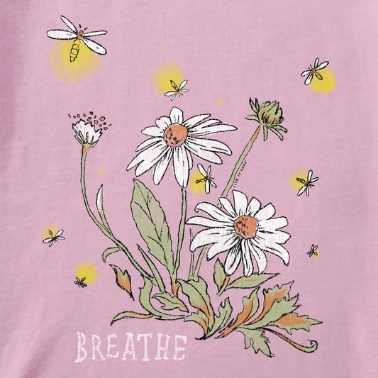 Life is Good Women's Breathe Daisies Crusher-LITE Vee-Women's - Clothing - Tops-Life is Good-Appalachian Outfitters