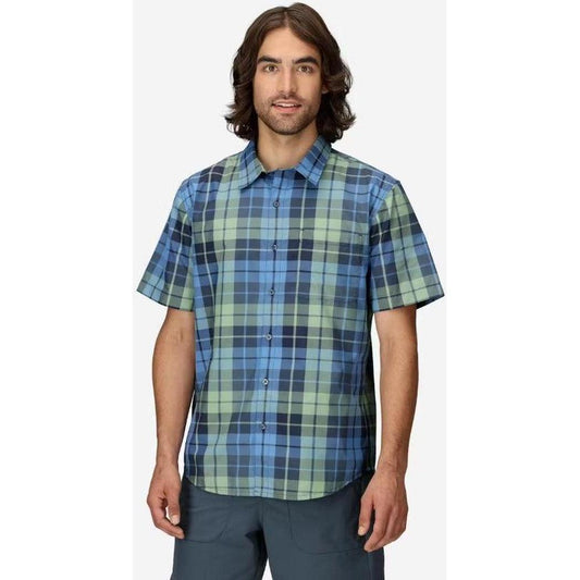 Marmot Men's AirExchange SolarShield Novelty SS Shirt-Men's - Clothing - Tops-Marmot-ArcNavyWaylPlai-M-Appalachian Outfitters