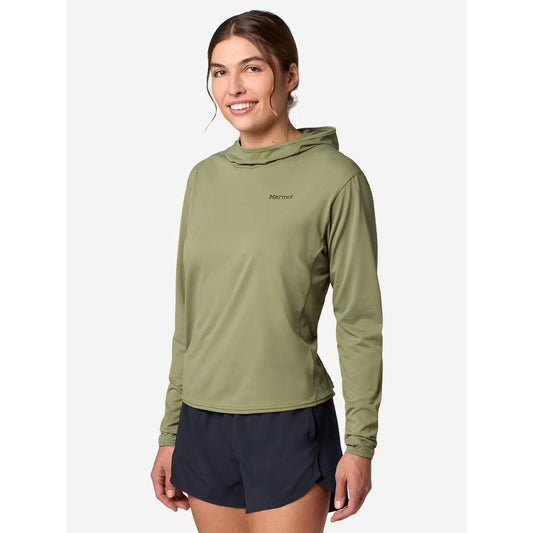 Marmot Women's AirExchange SolarShield Hoody-Women's - Clothing - Tops-Marmot-Olive Grove-S-Appalachian Outfitters