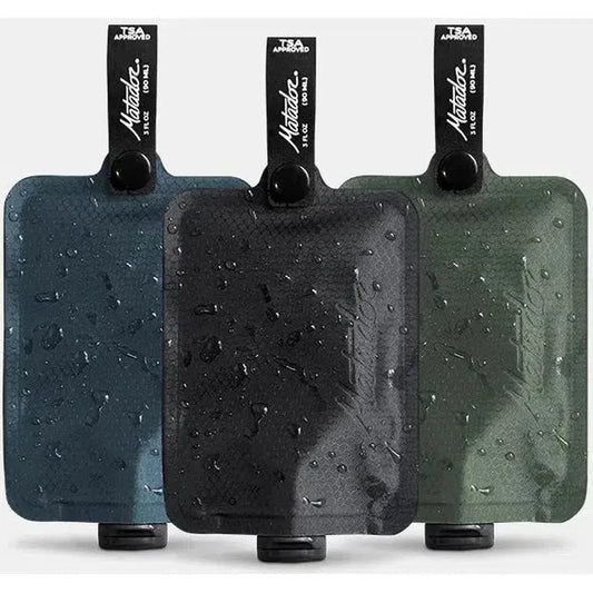 Matador FlatPak Toiletry Bottle (3-Pack)-Travel - Accessories-Matador-Charcoal/Slate/Sage-Appalachian Outfitters