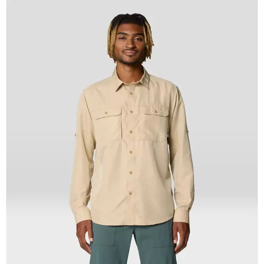 Mountain Hardwear Men's Canyon Long Sleeve Shirt-Men's - Clothing - Tops-Mountain Hardwear-Moab Tan-M-Appalachian Outfitters