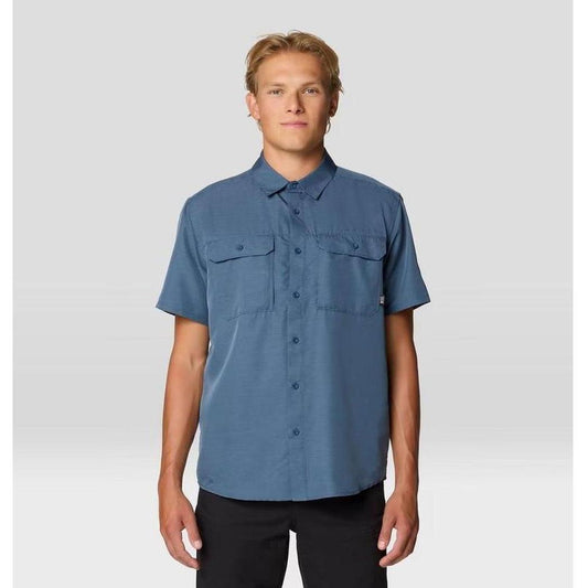Mountain Hardwear Men's Canyon Short Sleeve-Men's - Clothing - Tops-Mountain Hardwear-Zinc-M-Appalachian Outfitters