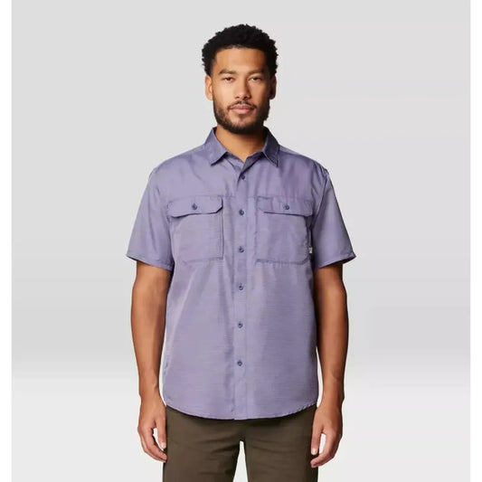 Mountain Hardwear Men's Canyon Short Sleeve-Men's - Clothing - Tops-Mountain Hardwear-Dusted Sky-M-Appalachian Outfitters