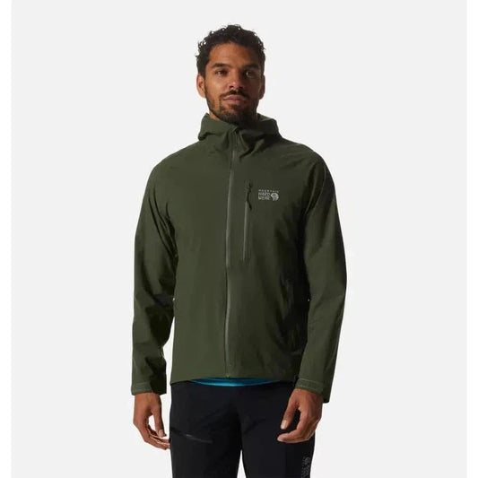 Mountain Hardwear Men's Stretch Ozonic Jacket-Men's - Clothing - Jackets & Vests-Mountain Hardwear-Surplus Green-M-Appalachian Outfitters
