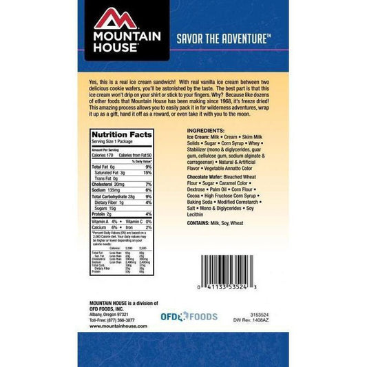 Mountain House-Vanilla Ice Cream Sandwich-Appalachian Outfitters