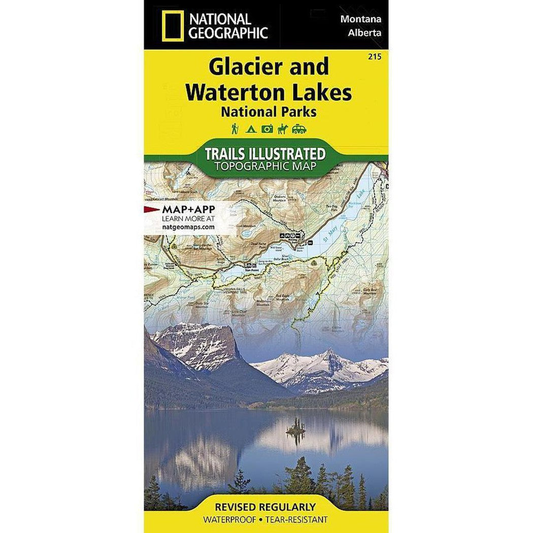 National Geographic-Trails Illustrated Glacier and Waterton Lakes National Parks Map-Appalachian Outfitters