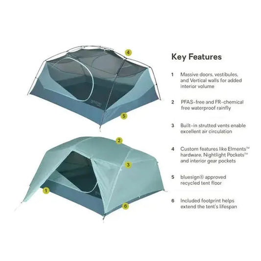 NEMO Aurora 3P & Footprint-Camping - Tents & Shelters - Tents-NEMO-Appalachian Outfitters