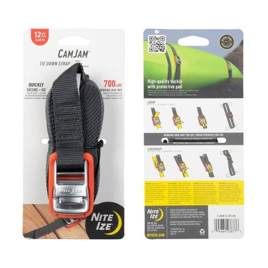 CamJam Tie Down Straps-Paddle Sports - Transport & Storage-Nite Ize-12ft-Single-Appalachian Outfitters