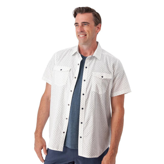 Old Ranch Men's Liam Print Shirt-Men's - Clothing - Tops-Old Ranch-White-M-Appalachian Outfitters