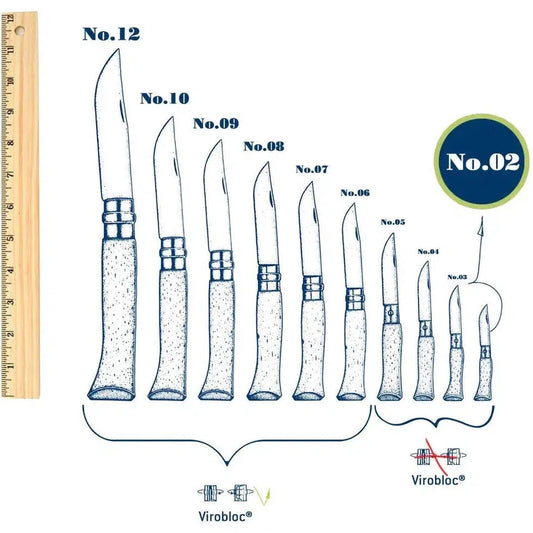 Opinel No.02 Stainless Steel Folding Knife-Camping - Accessories - Knives-Opinel-Appalachian Outfitters
