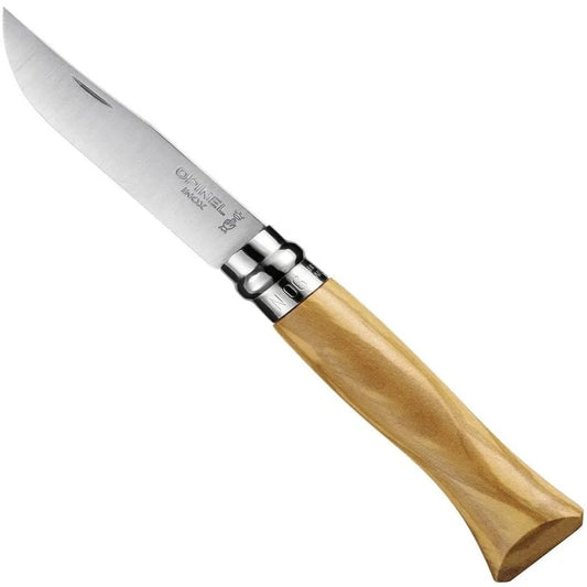 Opinel No.06 Stainless Steel Folding Knife | Oak, Olive & Walnut-Camping - Accessories - Knives-Opinel-Olive-Appalachian Outfitters