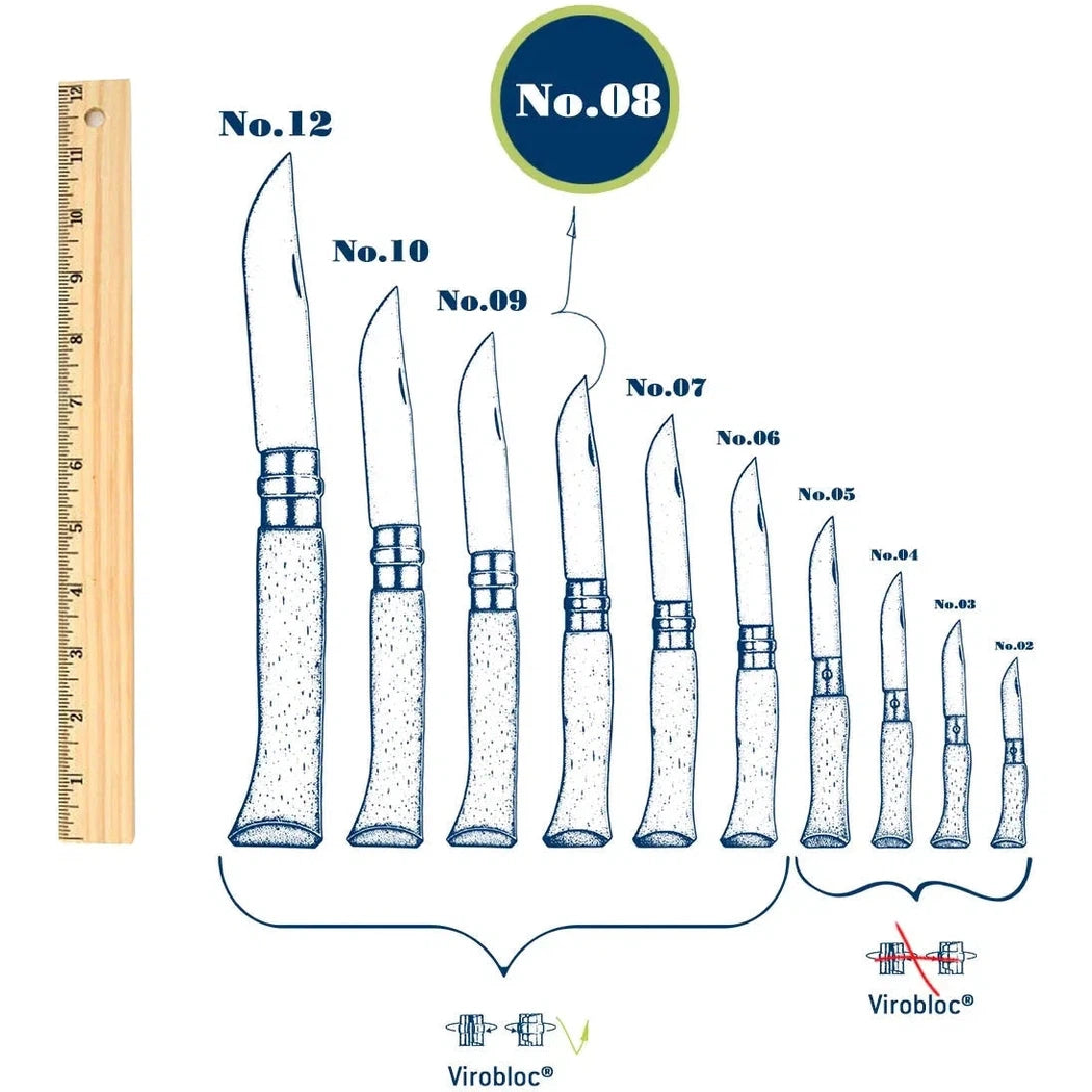 Opinel No.08 Black Oak Folding Knife-Camping - Accessories - Knives-Opinel-Appalachian Outfitters