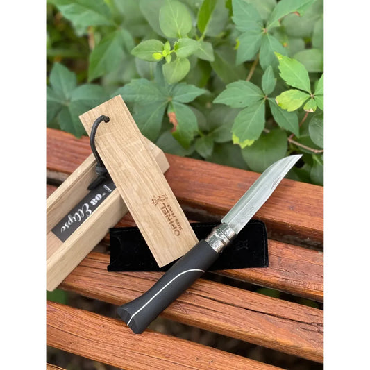 Opinel No.08 Ellipse Ebony Folding Knife-Camping - Accessories - Knives-Opinel-Appalachian Outfitters