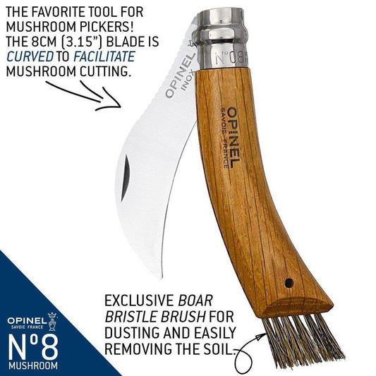 Opinel-No.8 Mushroom Oak + Sheath Gift Box-Appalachian Outfitters