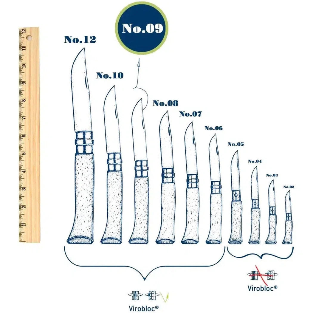 Opinel No.9 Carbon Folding Knife-Camping - Accessories - Knives-Opinel-Appalachian Outfitters