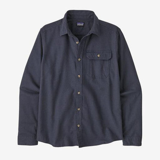 Men's L/S Cotton in Conversion LW Fjord Flannel Shirt-Men's - Clothing - Tops-Patagonia-Smolder Blue-M-Appalachian Outfitters