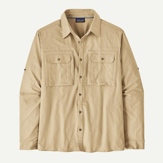 Patagonia Men's Long Sleeve Self Guided Sun Shirt-Men's - Clothing - Tops-Patagonia-Nautilus Tan-M-Appalachian Outfitters