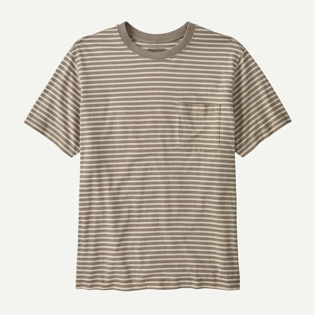 Patagonia Men's Midweight Daily Pocket Tee-Men's - Clothing - Bottoms-Patagonia-Weekend Stripe: Seabird Grey-M-Appalachian Outfitters