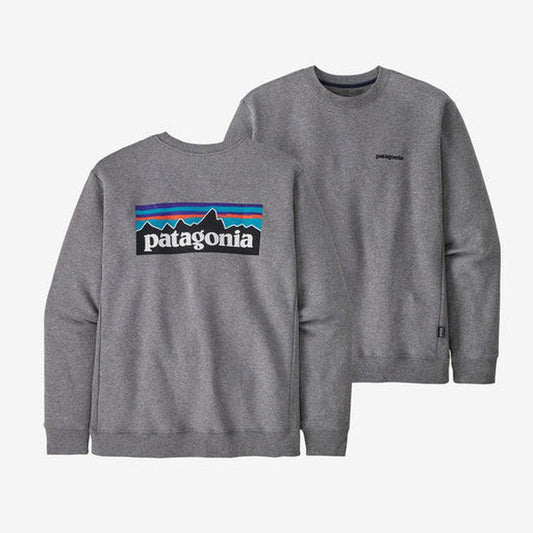 Men's P-6 Logo Uprisal Crew Sweatshirt-Men's - Clothing - Tops-Patagonia-Gravel Heather-S-Appalachian Outfitters