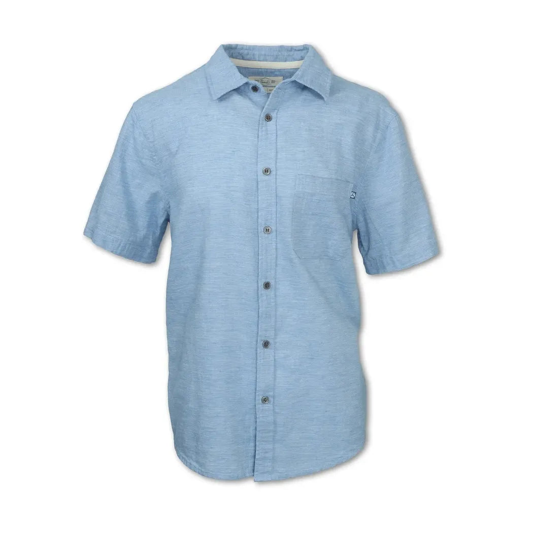 Purnell Men's Short Sleeve Crosshatch-Men's - Clothing - Tops-Purnell-Blue-M-Appalachian Outfitters