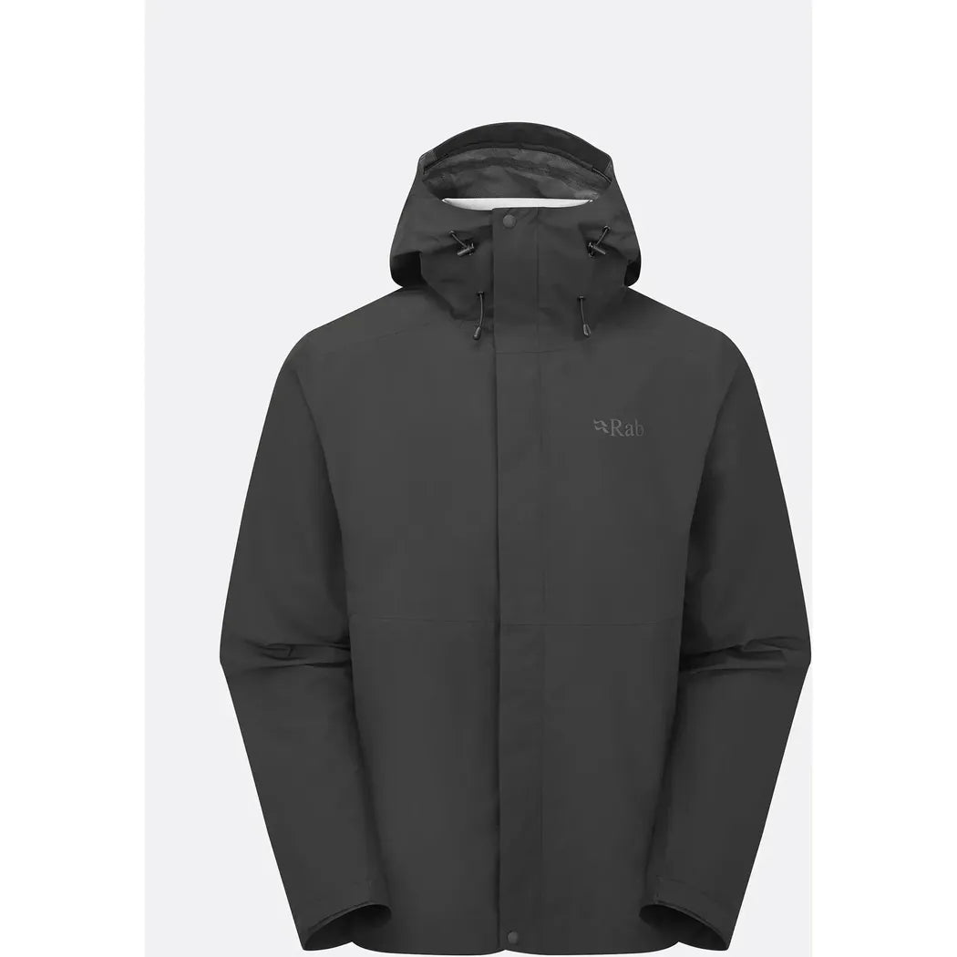 Rab Men's Downpour Jacket-Men's - Clothing - Jackets & Vests-Rab-Black-M-Appalachian Outfitters