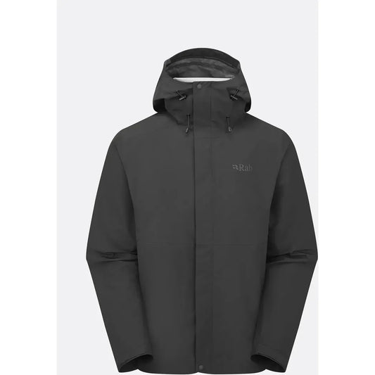 Rab Men's Downpour Jacket-Men's - Clothing - Jackets & Vests-Rab-Black-M-Appalachian Outfitters