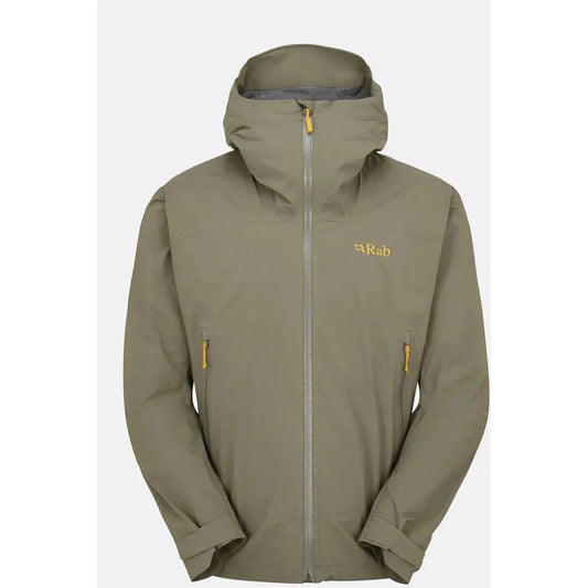 Rab Men's Downpour Light Jacket-Men's - Clothing - Jackets & Vests-Rab-Light Khaki-M-Appalachian Outfitters