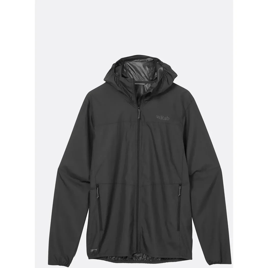 Rab Men's Windgather Hoody-Men's - Clothing - Jackets & Vests-Rab-Black-M-Appalachian Outfitters