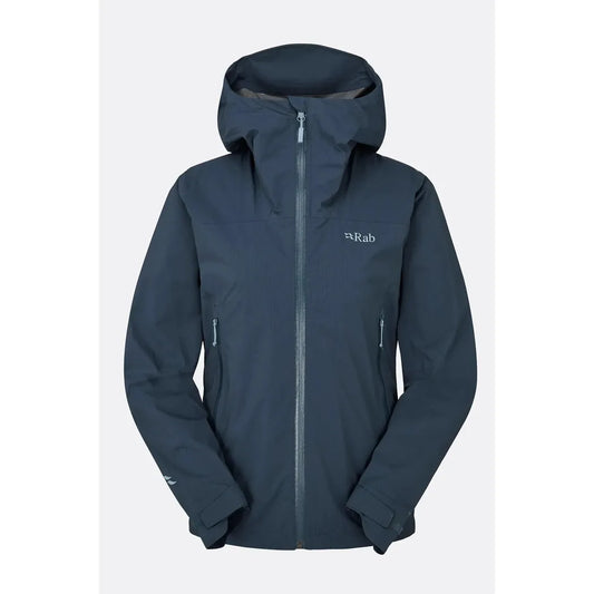 Rab Women's Downpour Light Jacket-Women's - Clothing - Jackets & Vests-Rab-Tempest Blue-S-Appalachian Outfitters