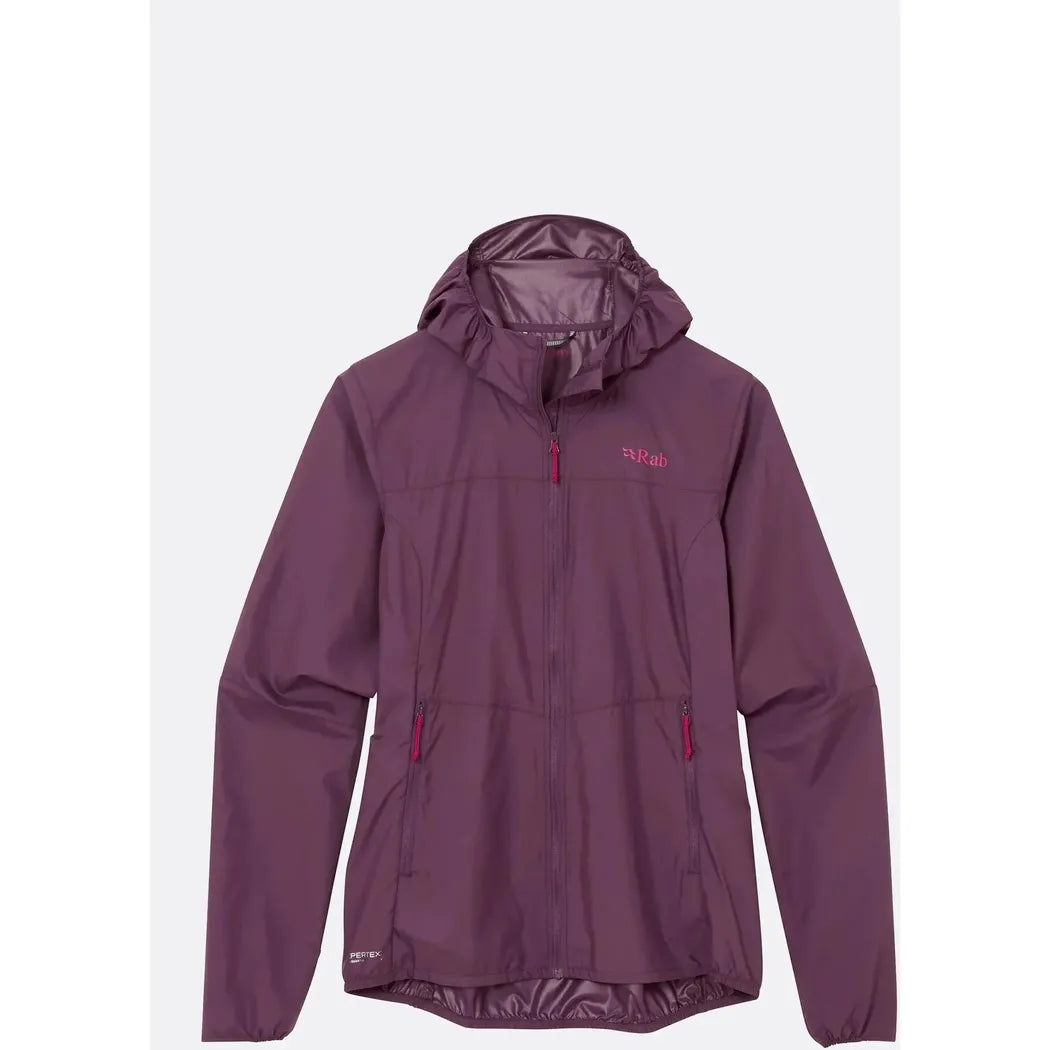 Rab Women's Windgather Hoody-Women's - Clothing - Jackets & Vests-Rab-Mulberry-S-Appalachian Outfitters