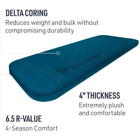 Sea To Summit Comfort Deluxe Sl Mat-Double-Camping - Sleeping Pads - Pads-Sea To Summit-Appalachian Outfitters