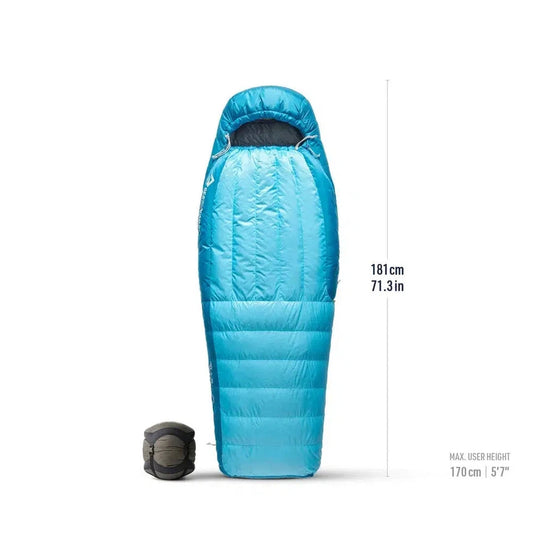 Sea To Summit Trek Down Sleeping Bag Women's 30F | -1C-Camping - Sleeping Bags - Down-Sea To Summit-Regular-Blue Atoll-Appalachian Outfitters