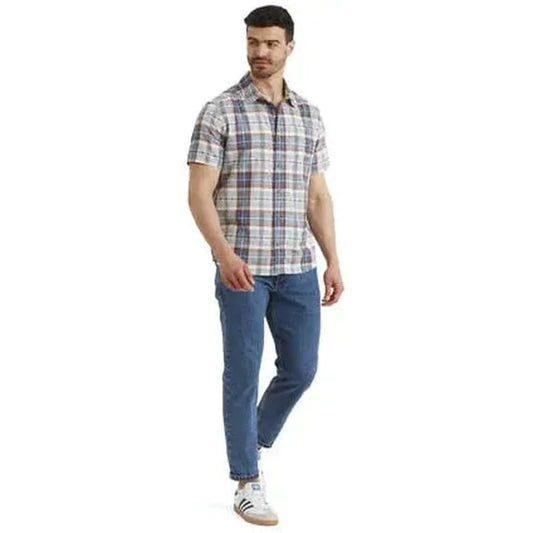 Sherpa Adventure Gear Men's Jampa Plaid Short Sleeve Shirt-Men's - Clothing - Tops-Sherpa Adventure Gear-Appalachian Outfitters