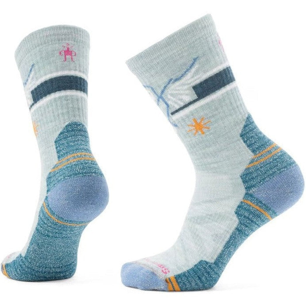 Smartwool Women's Hike Light Cushion Hoo Who Crew Socks-Accessories - Socks - Women's-Smartwool-Frosty Green-S-Appalachian Outfitters