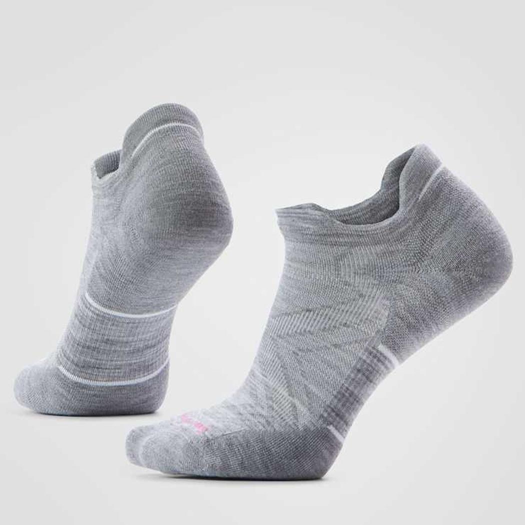 Smartwool Women's Run Targeted Cushion Low Ankle Socks-Accessories - Socks - Women's-Smartwool-LightGray/White-S-Appalachian Outfitters