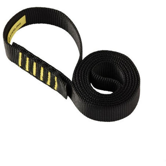 Sterling Rope 1' Tubular Nylon Sling-Climbing - Cord and Webbing - Slings-Sterling Rope-24-Black-Appalachian Outfitters