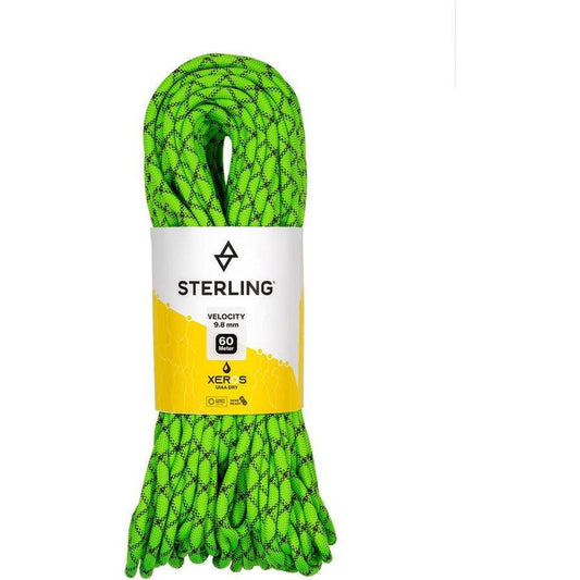 Sterling Rope Velocity 9.8 XEROS-Climbing - Ropes - Dynamic-Sterling Rope-60m-Green-Appalachian Outfitters
