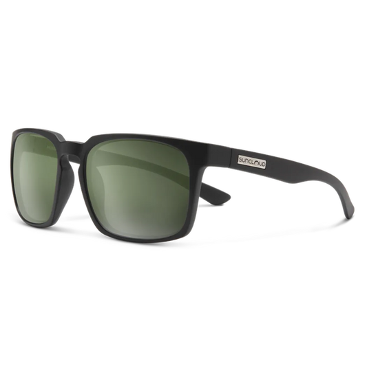 Suncloud Hundo-Accessories - Sunglasses-Suncloud-Matte Black-Polarized Gray Green-Appalachian Outfitters