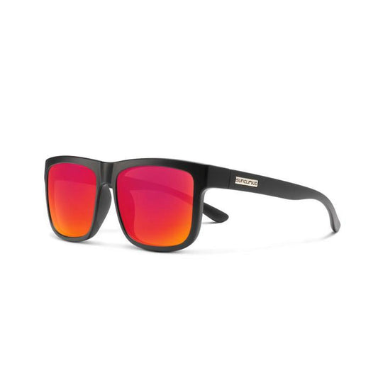 Suncloud Quiver-Accessories - Sunglasses-Suncloud-Matte Black-Polarized Red Mirror-Appalachian Outfitters