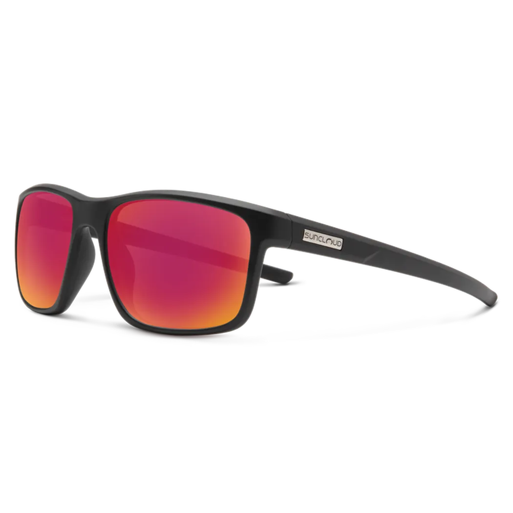 Suncloud Respek-Accessories - Sunglasses-Suncloud-Matte Black-Polarized Red Mirror-Appalachian Outfitters