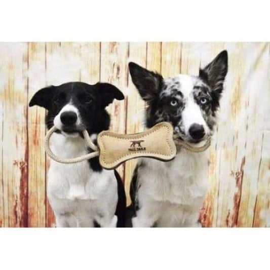 Tall Tails Natural Wool Bone Tug Toy - 16 Inch Outdoor Dogs
