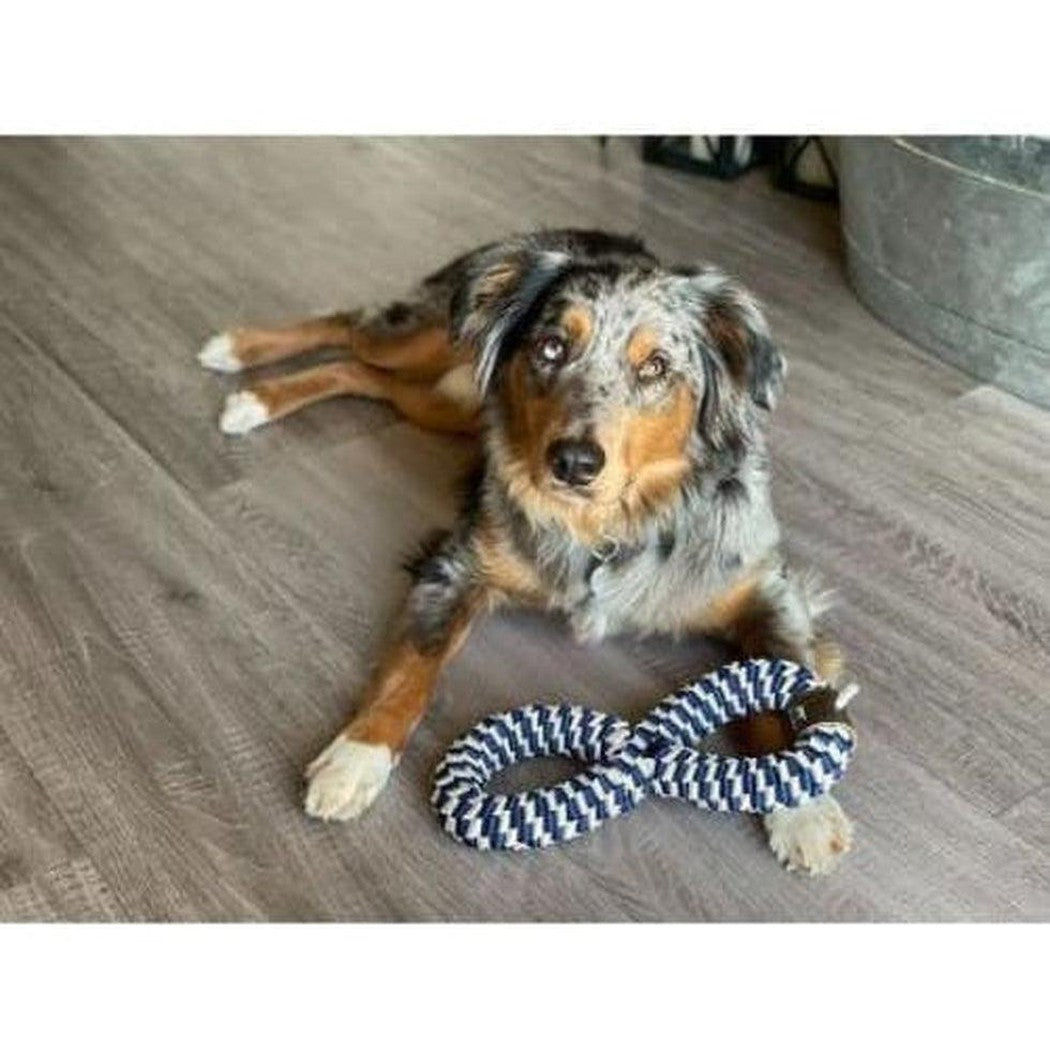 Tall Tails Navy Braider Infinity Tug Toy Outdoor Dogs